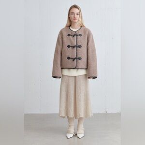 OAK + FORT SHERPA JACKET WITH TOGGLE FRONT